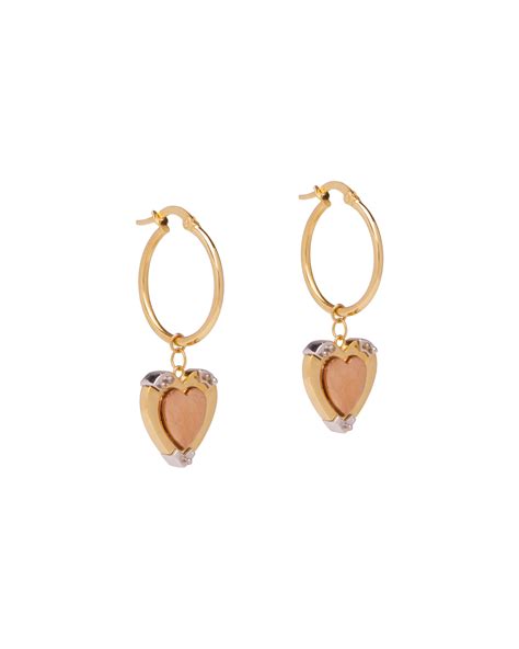 prada heart earrings